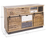 Bizzotto Credenza con 7 cassetti e 2 ante Tudor Naturale