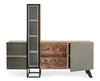 Bizzotto Credenza con vetrina con 2 cassetti e 2 ante Manchester Naturale