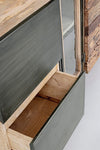 Bizzotto Credenza con vetrina con 2 cassetti e 2 ante Manchester Naturale
