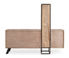 Bizzotto Credenza con vetrina con 2 cassetti e 2 ante Manchester Naturale