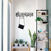 Asir Decorazione da parete con portachiavi Note Nero