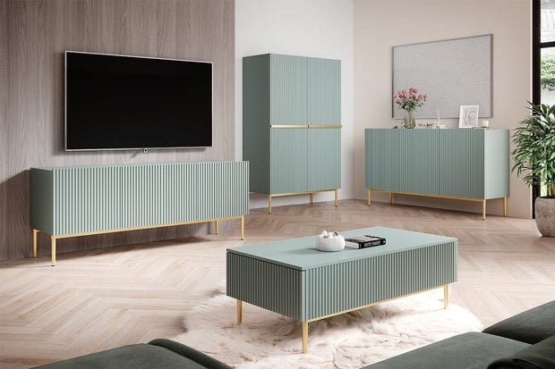 Dispensa con 2 ante e 2 cassetti Nicole 100-2D2SZ Verde (2)