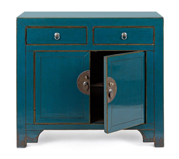 Bizzotto Dispensa con 2 cassetti e 2 ante Jinan Blu