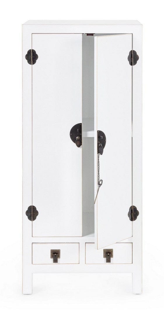 Bizzotto Dispensa con 2 cassetti e 2 ante Pechino Bianco