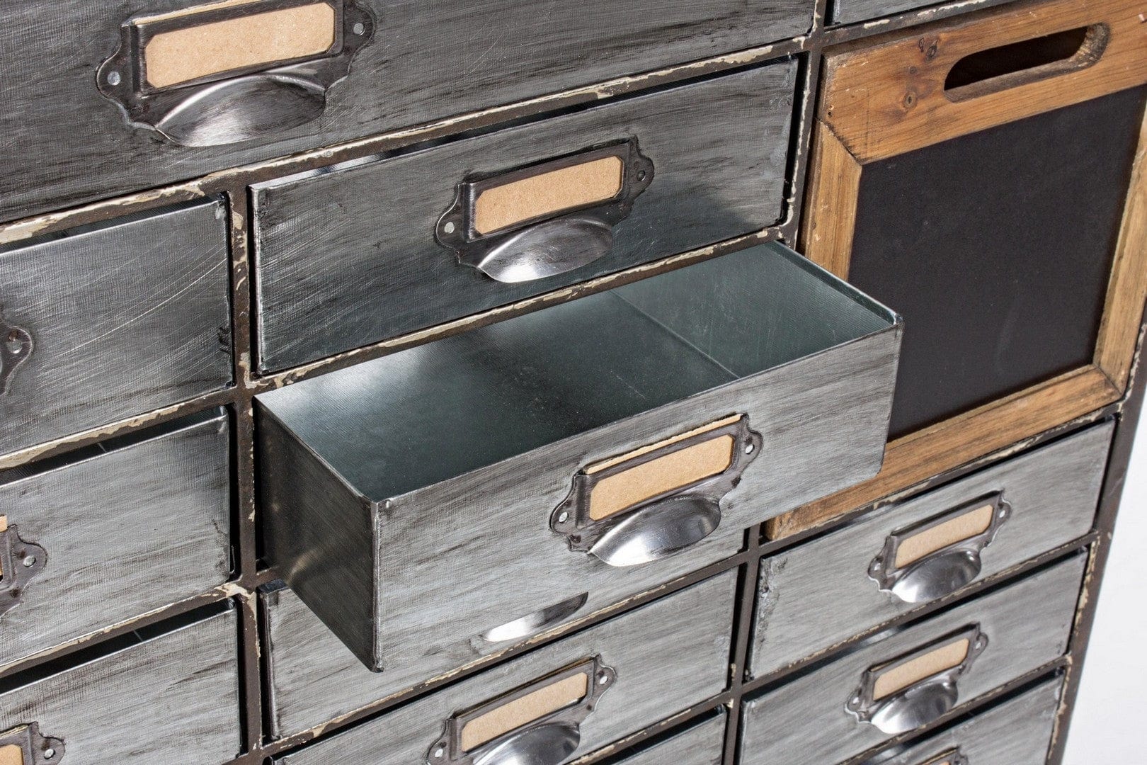 Bizzotto Dispensa con 25 cassetti e 1 anta Officina Grigio