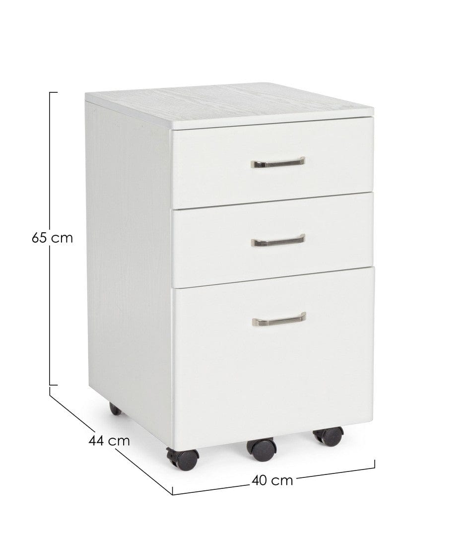 Bizzotto Dispensa con 3 cassetti Nadir Bianco
