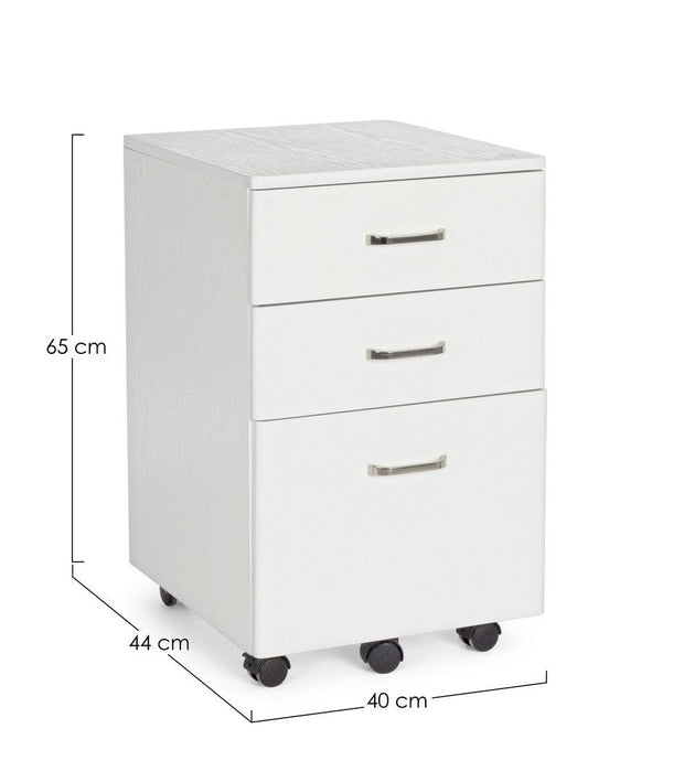 Bizzotto Dispensa con 3 cassetti Nadir Bianco