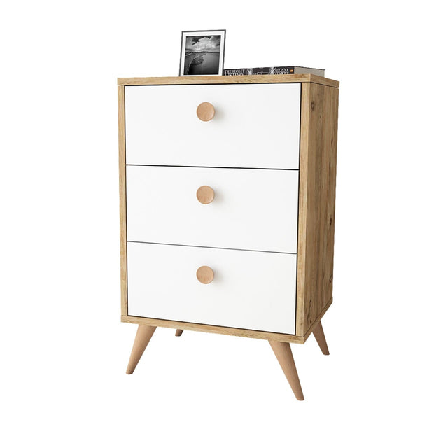 Dispensa con 3 cassetti Vilamo VL68-211 Bianco (2)