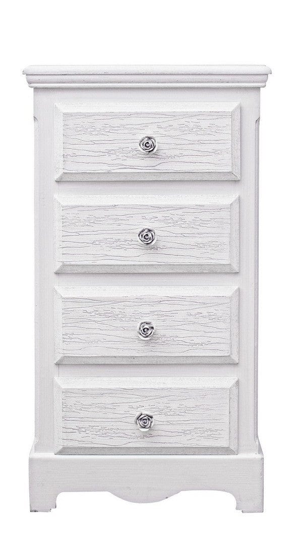 Bizzotto Dispensa con 4 cassetti Blanc Piccola Bianco