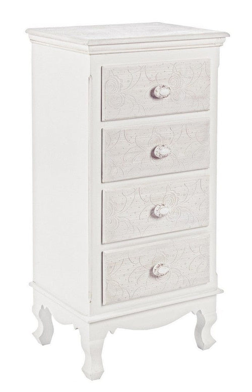 Bizzotto Dispensa con 4 cassetti Clorine Bianco