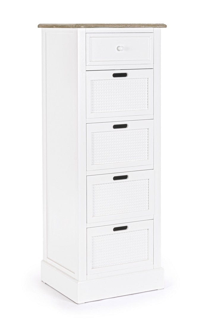 Bizzotto Dispensa con 4 cassetti Dorotea Bianco