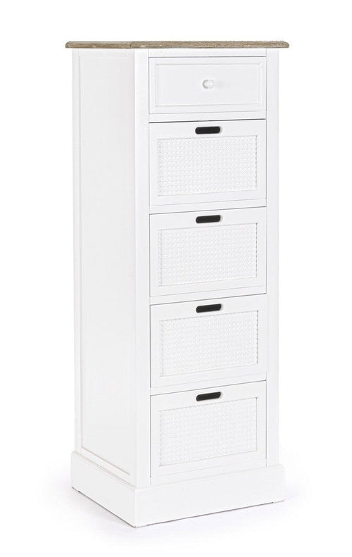 Bizzotto Dispensa con 4 cassetti Dorotea Bianco