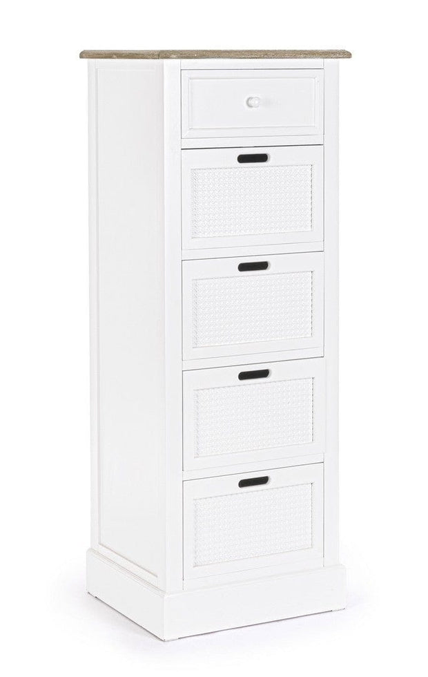 Bizzotto Dispensa con 4 cassetti Dorotea Bianco