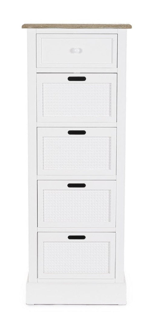 Bizzotto Dispensa con 4 cassetti Dorotea Bianco