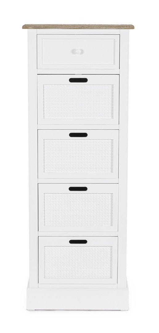Bizzotto Dispensa con 4 cassetti Dorotea Bianco