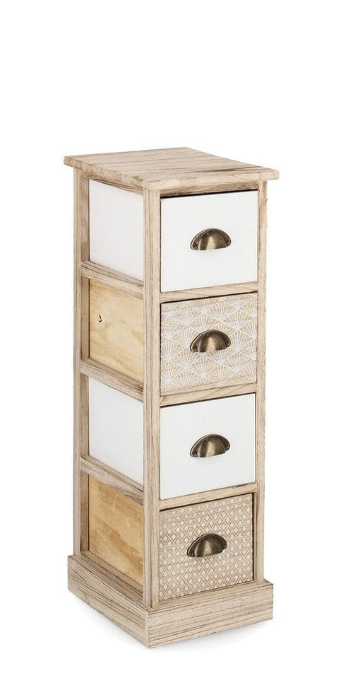 Bizzotto Dispensa con 4 cassetti Finnley Slim Naturale
