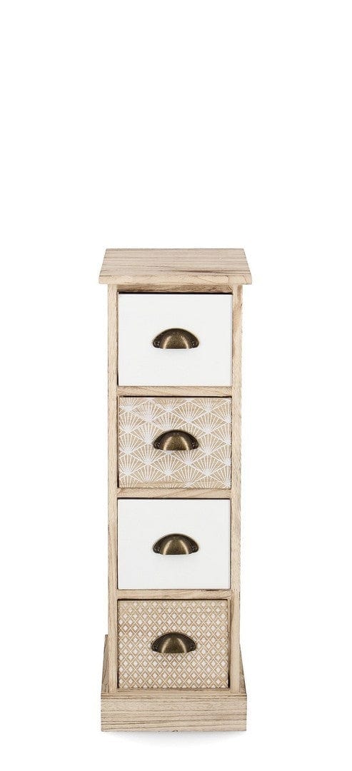 Bizzotto Dispensa con 4 cassetti Finnley Slim Naturale