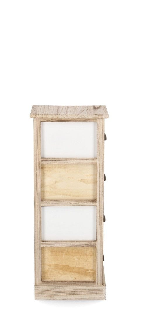Bizzotto Dispensa con 4 cassetti Finnley Slim Naturale