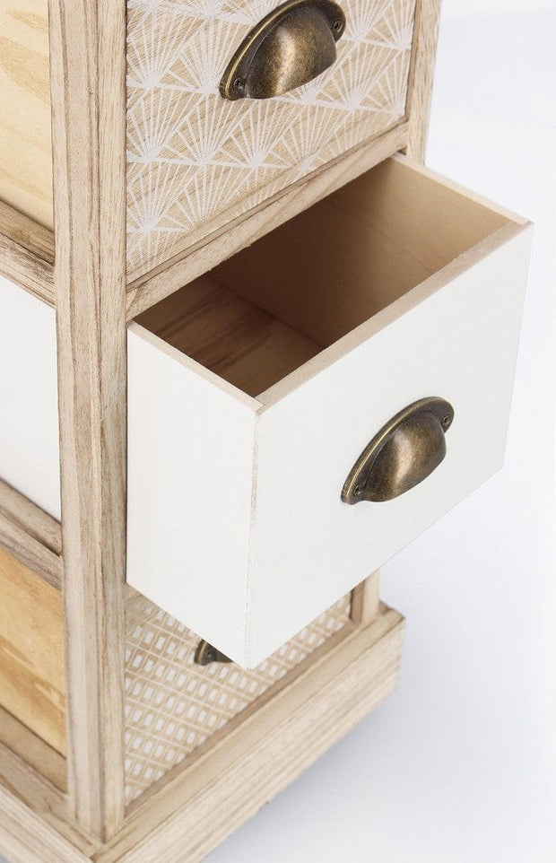 Bizzotto Dispensa con 4 cassetti Finnley Slim Naturale