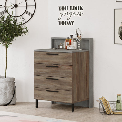 Asir Dispensa con 4 cassetti New Home HM6-CG Marrone