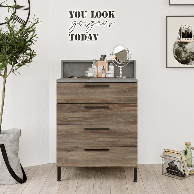 Asir Dispensa con 4 cassetti New Home HM6-CG Marrone