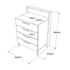 Asir Dispensa con 4 cassetti New Home HM6-CG Marrone