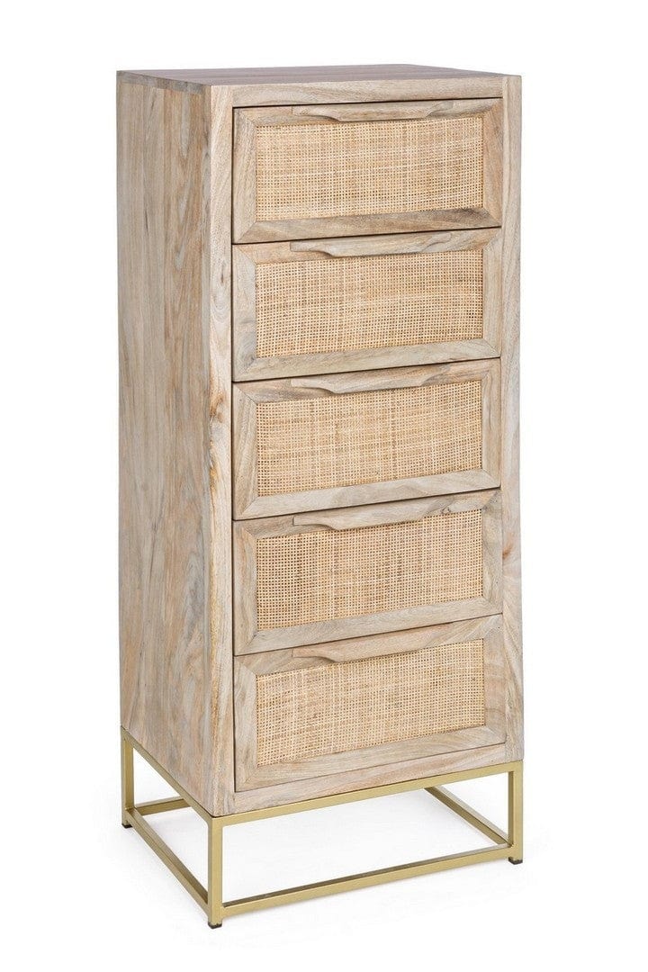 Bizzotto Dispensa con 5 cassetti Exor Naturale