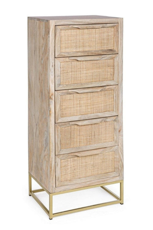 Bizzotto Dispensa con 5 cassetti Exor Naturale