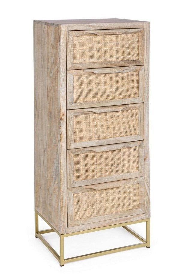 Bizzotto Dispensa con 5 cassetti Exor Naturale