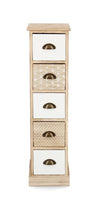 Bizzotto Dispensa con 5 cassetti Finnley Slim Naturale