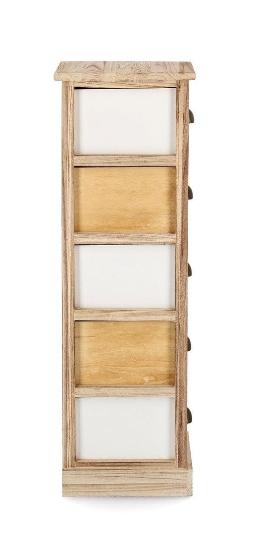 Bizzotto Dispensa con 5 cassetti Finnley Slim Naturale