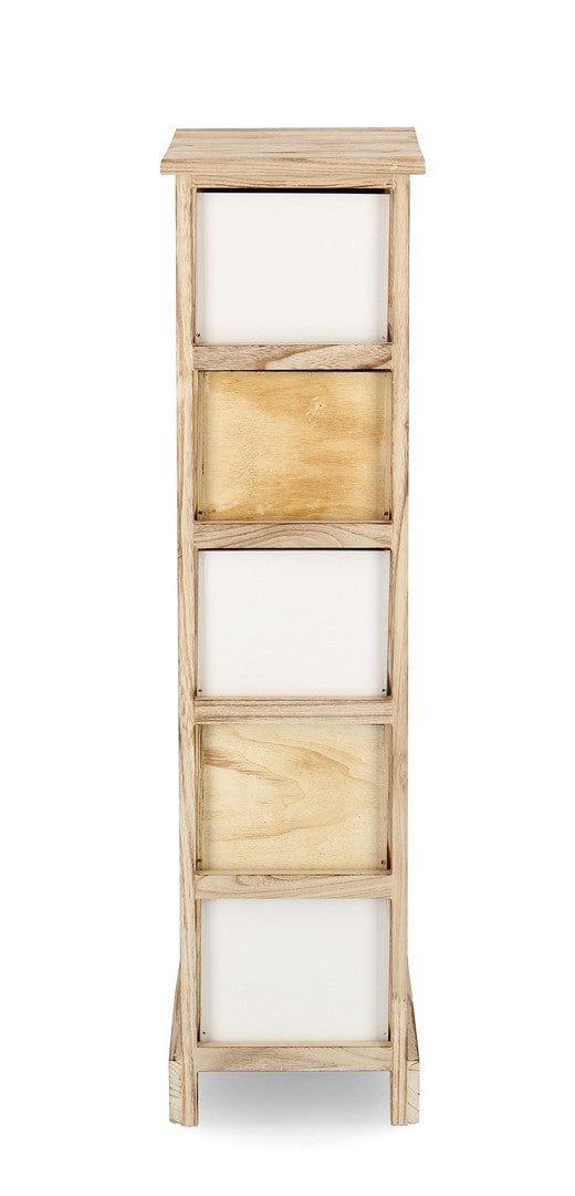 Bizzotto Dispensa con 5 cassetti Finnley Slim Naturale
