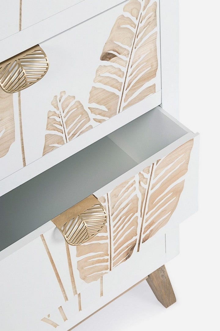 Bizzotto Dispensa con 5 cassetti Folium Bianco