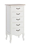 Bizzotto Dispensa con 5 cassetti Justine Bianco