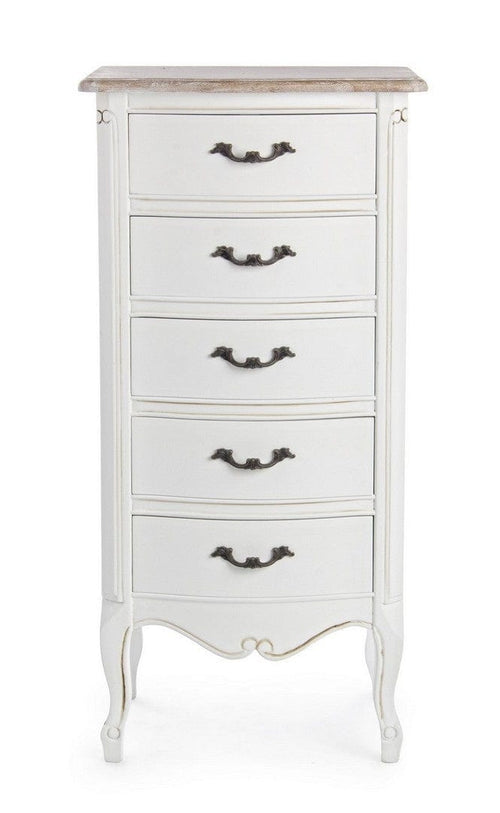 Bizzotto Dispensa con 5 cassetti Justine Bianco