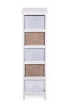 Bizzotto Dispensa con 5 cassetti Meredith Slim Avorio