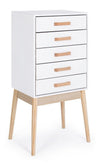 Bizzotto Dispensa con 5 cassetti Ordinary Bianco