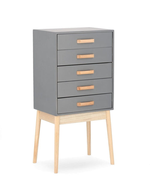 Bizzotto Dispensa con 5 cassetti Ordinary Grigio