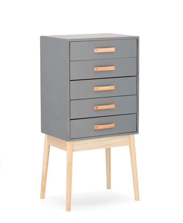 Bizzotto Dispensa con 5 cassetti Ordinary Grigio