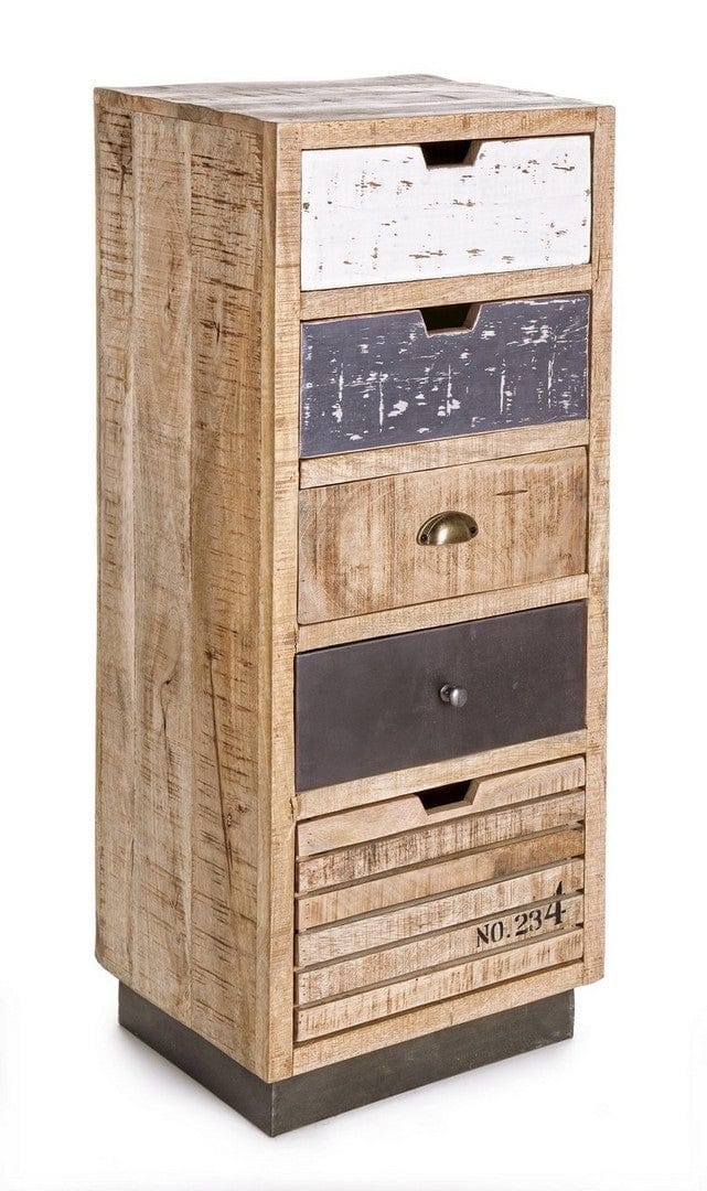 Bizzotto Dispensa con 5 cassetti Tudor Naturale