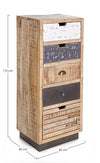 Bizzotto Dispensa con 5 cassetti Tudor Naturale