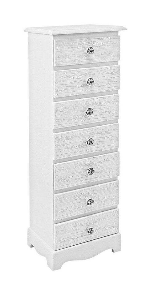 Bizzotto Dispensa con 7 cassetti Blanc Bianco