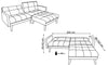 Halmar Divani Angolare Letto 3 posti in tessuto Cornelius Blu