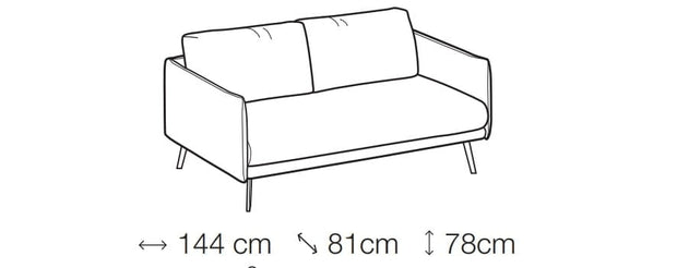 LeComfort Divano 2 posti Boonisia Grigio