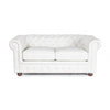 Bizzotto Divano 2 posti in ecopelle Chesterfield Bianco