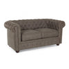 Bizzotto Divano 2 posti in ecopelle Chesterfield Vintage Marrone