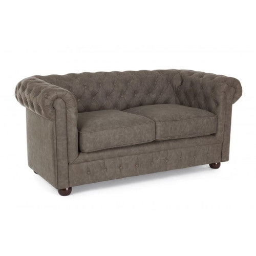 Bizzotto Divano 2 posti in ecopelle Chesterfield Vintage Marrone
