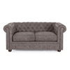 Bizzotto Divano 2 posti in ecopelle Chesterfield Vintage Marrone