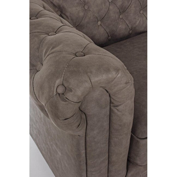 Bizzotto Divano 2 posti in ecopelle Chesterfield Vintage Marrone
