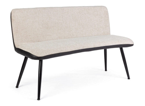 Bizzotto Divano 2 posti in ecopelle e tessuto Louis Beige